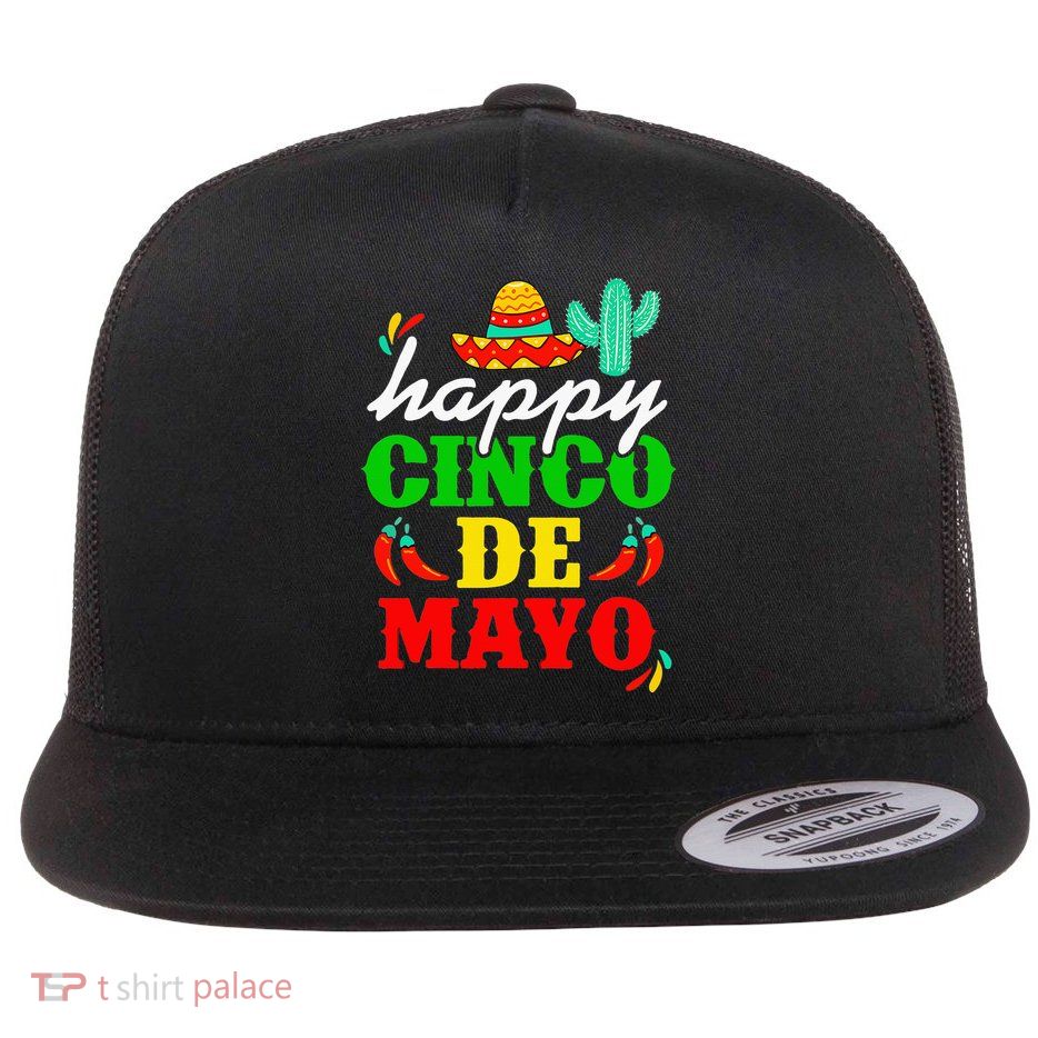 Happy 5 De Mayo Cinco de Mayo Viva Mexico 5 De Mayo Flatbill Hat