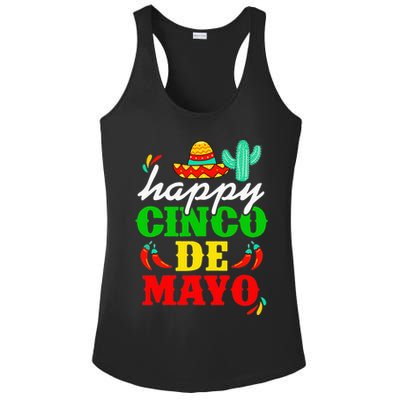 Happy 5 De Mayo Cinco de Mayo Viva Mexico 5 De Mayo Ladies PosiCharge Competitor Racerback Tank