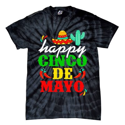 Happy 5 De Mayo Cinco de Mayo Viva Mexico 5 De Mayo Tie-Dye T-Shirt