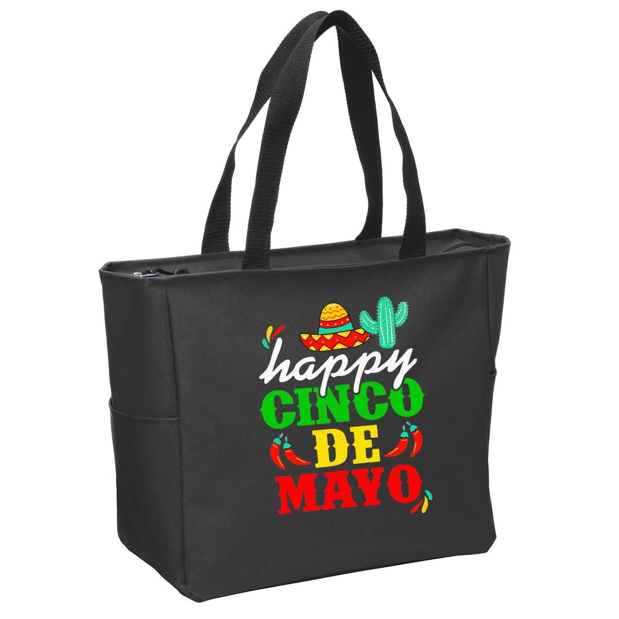 Happy 5 De Mayo Cinco de Mayo Viva Mexico 5 De Mayo Zip Tote Bag