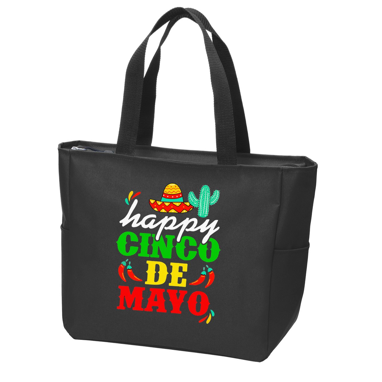Happy 5 De Mayo Cinco de Mayo Viva Mexico 5 De Mayo Zip Tote Bag