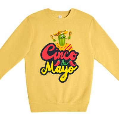 Happy 5 De Mayo Cinco Viva Mexico Premium Crewneck Sweatshirt