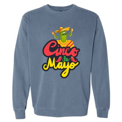 Happy 5 De Mayo Cinco Viva Mexico Garment-Dyed Sweatshirt