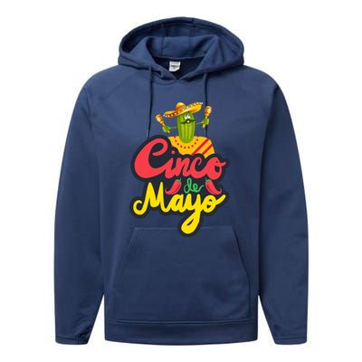 Happy 5 De Mayo Cinco Viva Mexico Performance Fleece Hoodie