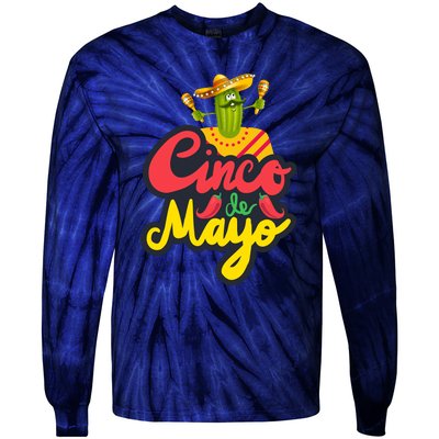 Happy 5 De Mayo Cinco Viva Mexico Tie-Dye Long Sleeve Shirt