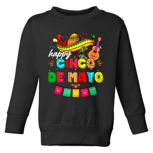 Happy 5 De Mayo Lets Fiesta Viva Mexico Cinco De Mayo Man Toddler Sweatshirt