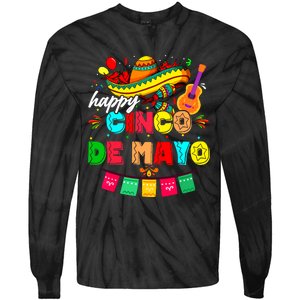 Happy 5 De Mayo Lets Fiesta Viva Mexico Cinco De Mayo Man Tie-Dye Long Sleeve Shirt