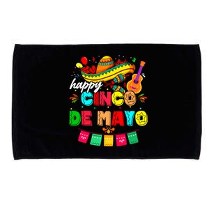 Happy 5 De Mayo Lets Fiesta Viva Mexico Cinco De Mayo Man Microfiber Hand Towel