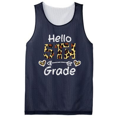 Hello 5th Fifth Grade Back First Day Of School Teacher Mesh Reversible Basketball Jersey Tank