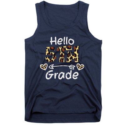 Hello 5th Fifth Grade Back First Day Of School Teacher Tank Top