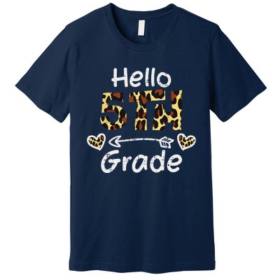 Hello 5th Fifth Grade Back First Day Of School Teacher Premium T-Shirt