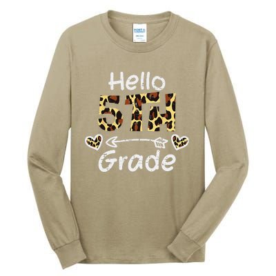 Hello 5th Fifth Grade Back First Day Of School Teacher Tall Long Sleeve T-Shirt