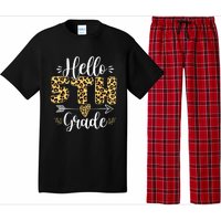 Hello 5th Fifth Grade Leopard Teacher Back To School Pajama Set