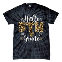 Hello 5th Fifth Grade Leopard Teacher Back To School Tie-Dye T-Shirt