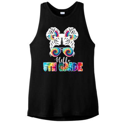 Hello 5th Grade Colorful Ladies PosiCharge Tri-Blend Wicking Tank