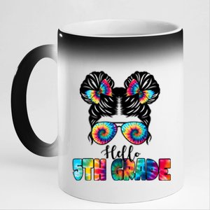 Hello 5th Grade Colorful 11oz Black Color Changing Mug