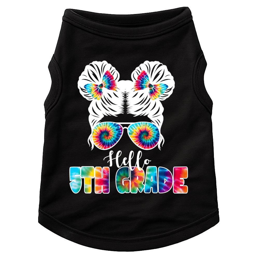 Hello 5th Grade Colorful Doggie Tank