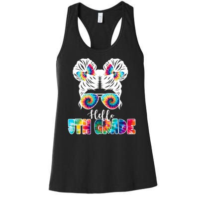 Hello 5th Grade Colorful Women's Racerback Tank