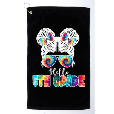 Hello 5th Grade Colorful Platinum Collection Golf Towel