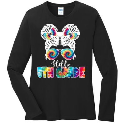 Hello 5th Grade Colorful Ladies Long Sleeve Shirt