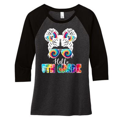 Hello 5th Grade Colorful Women's Tri-Blend 3/4-Sleeve Raglan Shirt