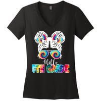 Hello 5th Grade Colorful Women's V-Neck T-Shirt