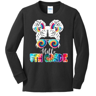 Hello 5th Grade Colorful Kids Long Sleeve Shirt