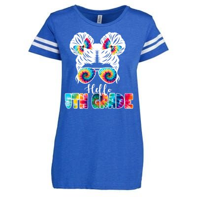 Hello 5th Grade Colorful Enza Ladies Jersey Football T-Shirt