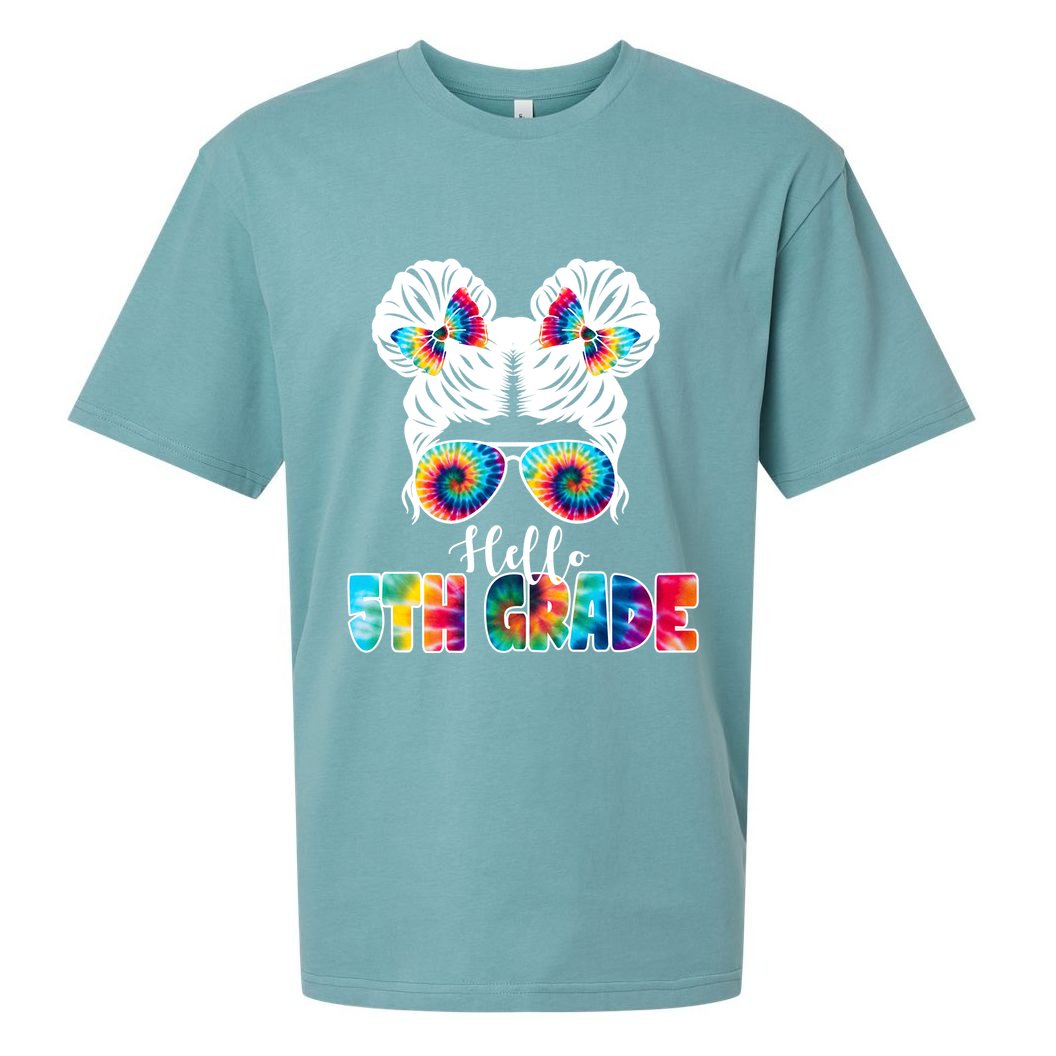 Hello 5th Grade Colorful Sueded Cloud Jersey T-Shirt