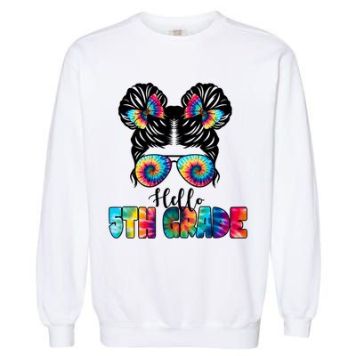 Hello 5th Grade Colorful Garment-Dyed Sweatshirt