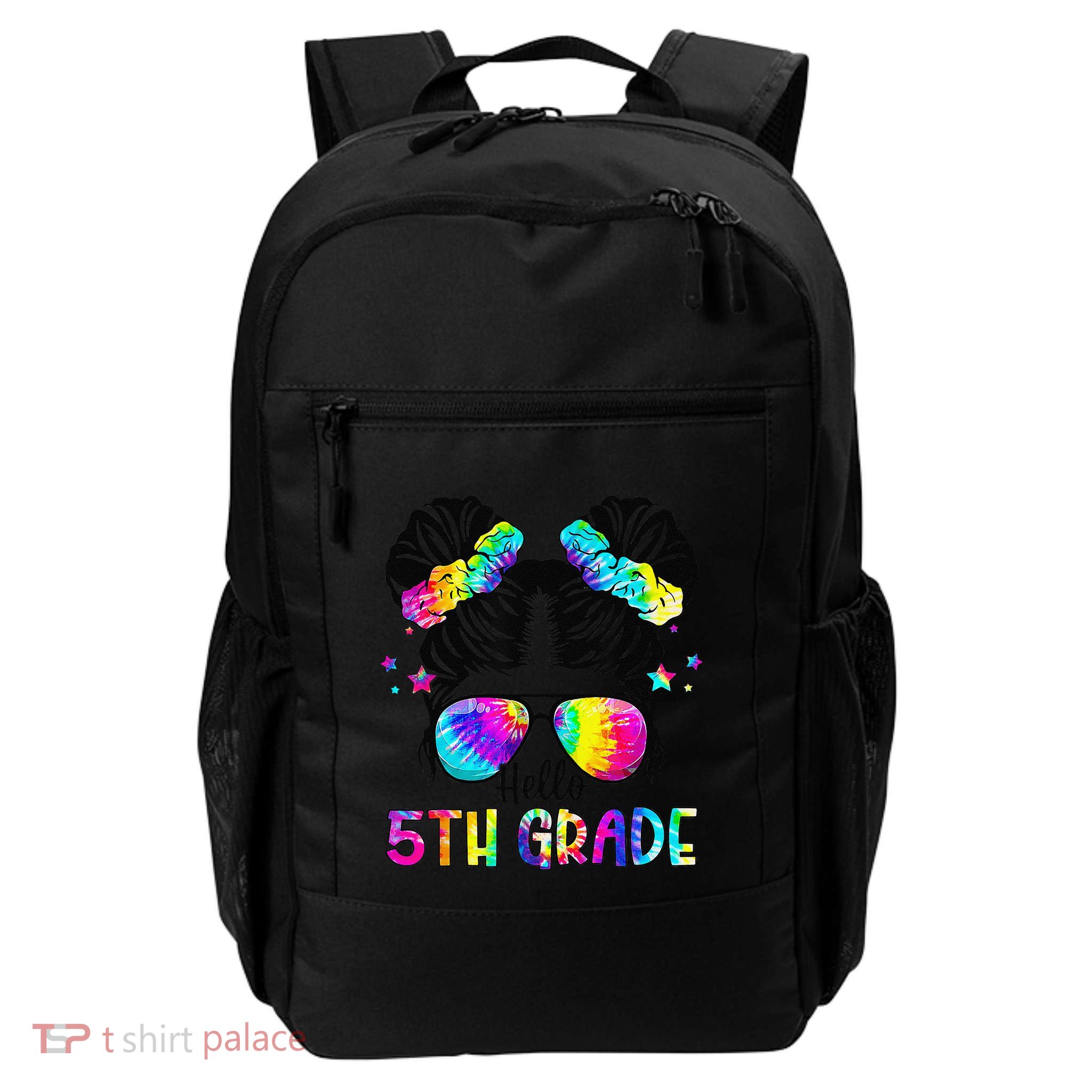 Hello 5th Grade Messy Bun Team Fifth Grade Back To School Daily Commute Backpack