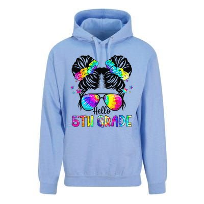 Hello 5th Grade Messy Bun Team Fifth Grade Back To School Unisex Surf Hoodie