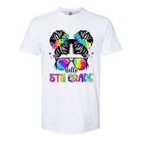 Hello 5th Grade Messy Bun Team Fifth Grade Back To School Softstyle CVC T-Shirt