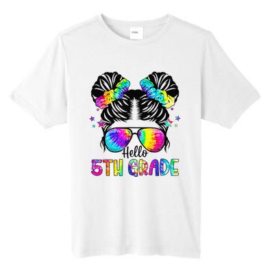 Hello 5th Grade Messy Bun Team Fifth Grade Back To School Tall Fusion ChromaSoft Performance T-Shirt