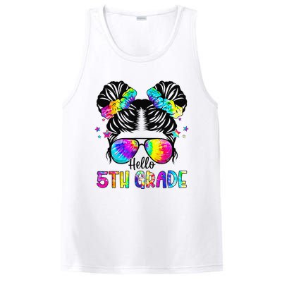 Hello 5th Grade Messy Bun Team Fifth Grade Back To School PosiCharge Competitor Tank