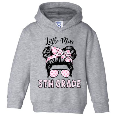 Hello 5th Grade Messy Bun Cute Heart Back To School Toddler Hoodie