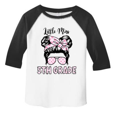 Hello 5th Grade Messy Bun Cute Heart Back To School Toddler Fine Jersey T-Shirt