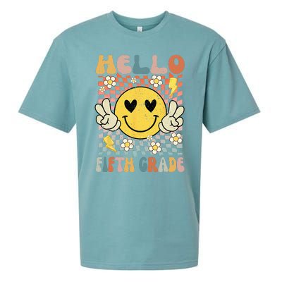 Hello 5th Grade Back To School Fifth Grade Teacher Student Sueded Cloud Jersey T-Shirt