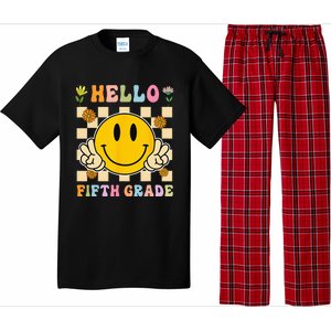 Hello 5th Grade Hippie Smile Face Fifth Grade Back To School Pajama Set