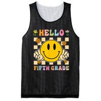 Hello 5th Grade Hippie Smile Face Fifth Grade Back To School Mesh Reversible Basketball Jersey Tank