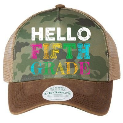 Hello 5Th Grade Teacher Back To School Gift Fifth Gift Cute Gift Legacy Tie Dye Trucker Hat