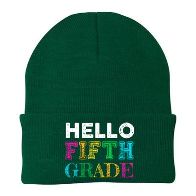 Hello 5Th Grade Teacher Back To School Gift Fifth Gift Cute Gift Knit Cap Winter Beanie