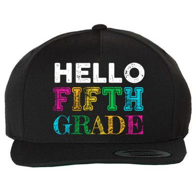 Hello 5Th Grade Teacher Back To School Gift Fifth Gift Cute Gift Wool Snapback Cap