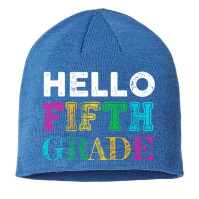 Hello 5Th Grade Teacher Back To School Gift Fifth Gift Cute Gift Sustainable Beanie