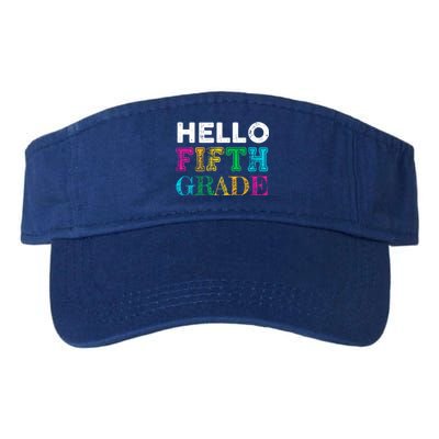 Hello 5Th Grade Teacher Back To School Gift Fifth Gift Cute Gift Valucap Bio-Washed Visor