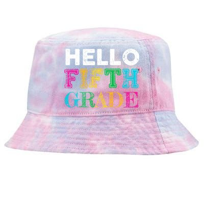 Hello 5Th Grade Teacher Back To School Gift Fifth Gift Cute Gift Tie-Dyed Bucket Hat