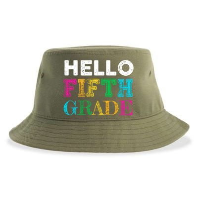 Hello 5Th Grade Teacher Back To School Gift Fifth Gift Cute Gift Sustainable Bucket Hat