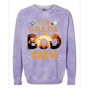 Halloween 5th grade Boo Crew Teacher halloween  wo kid Colorblast Crewneck Sweatshirt