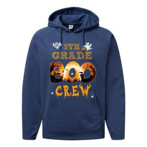 Halloween 5th grade Boo Crew Teacher halloween  wo kid Performance Fleece Hoodie