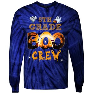 Halloween 5th grade Boo Crew Teacher halloween  wo kid Tie-Dye Long Sleeve Shirt